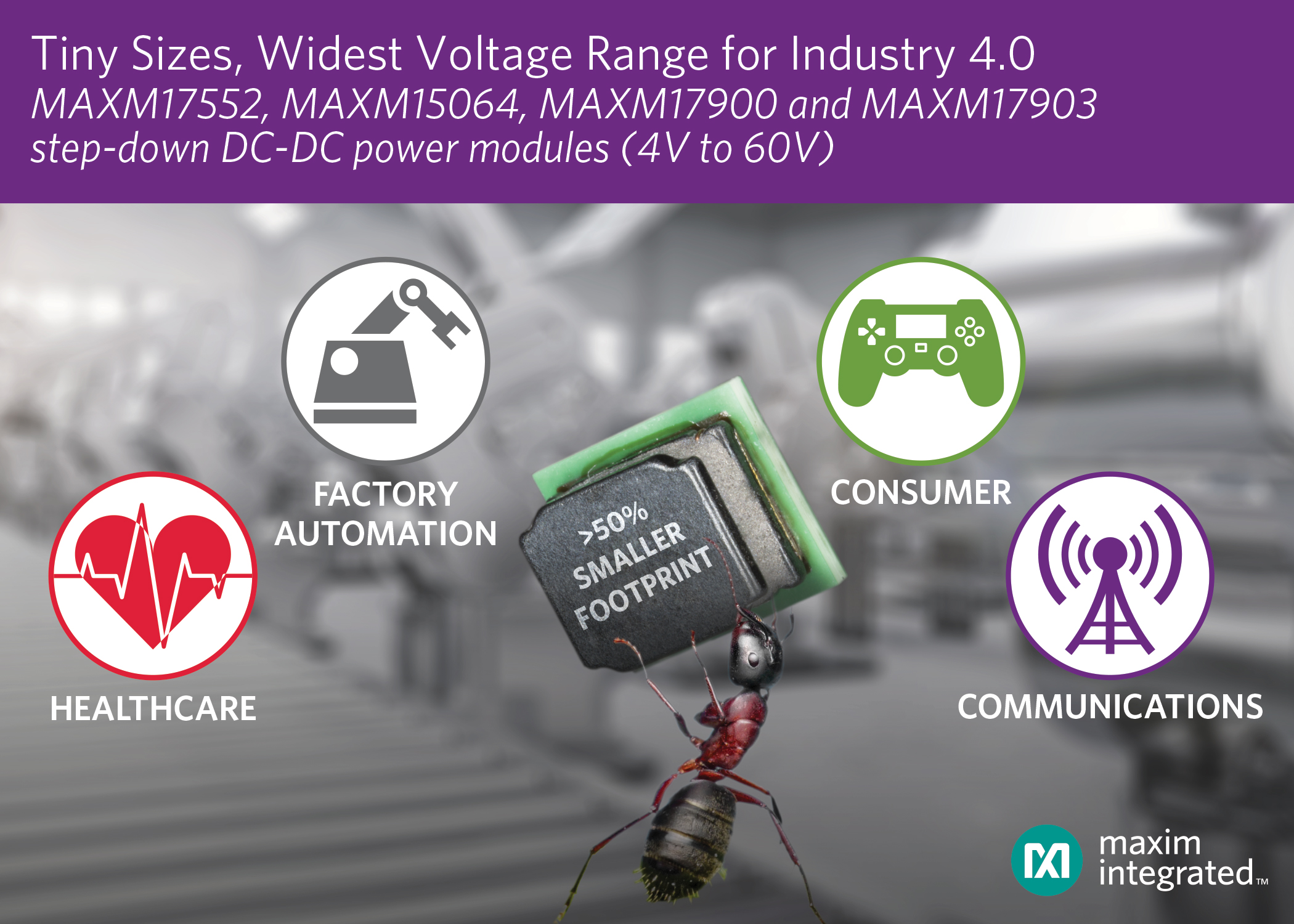Ultra-Small DC-DC Power Modules Provide Voltages up to 60V
